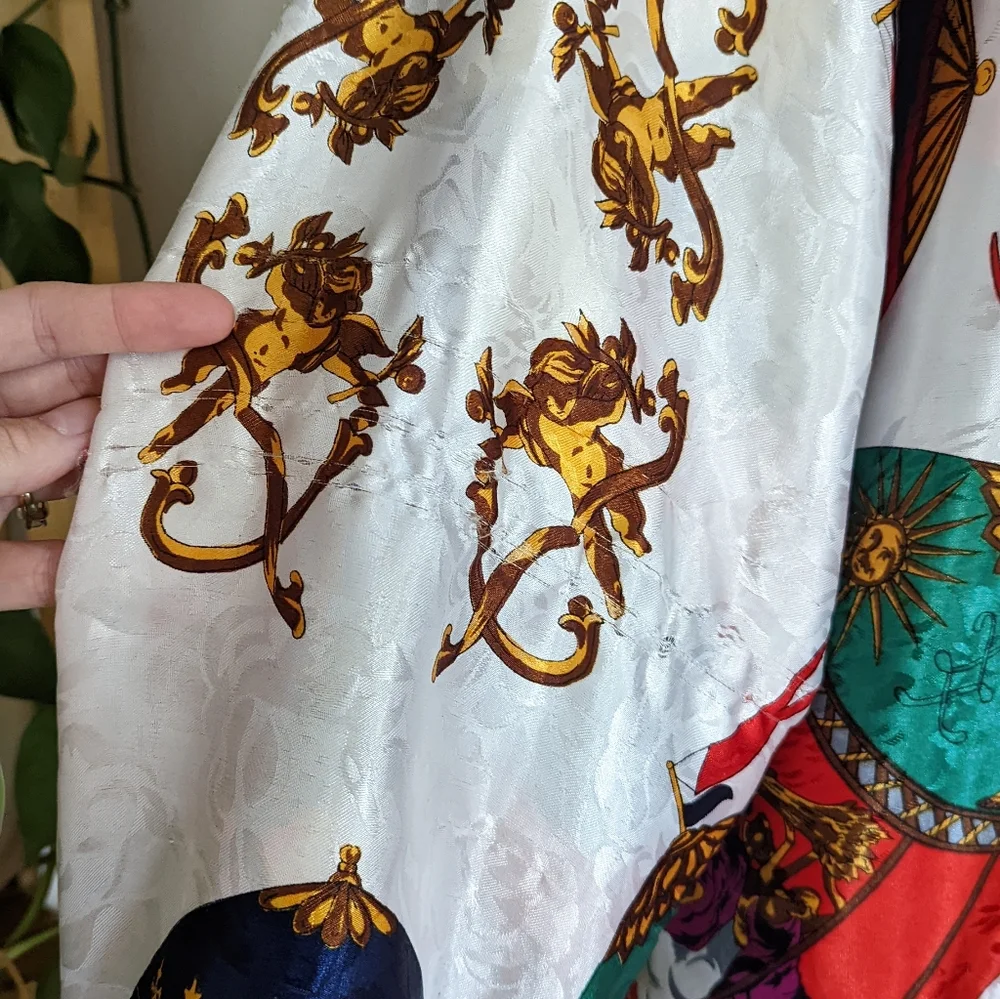 Picasso | Vintage | 90s Reversible Zip Front Satin Bomber Jacket Streetwear - Picture 11 of 13